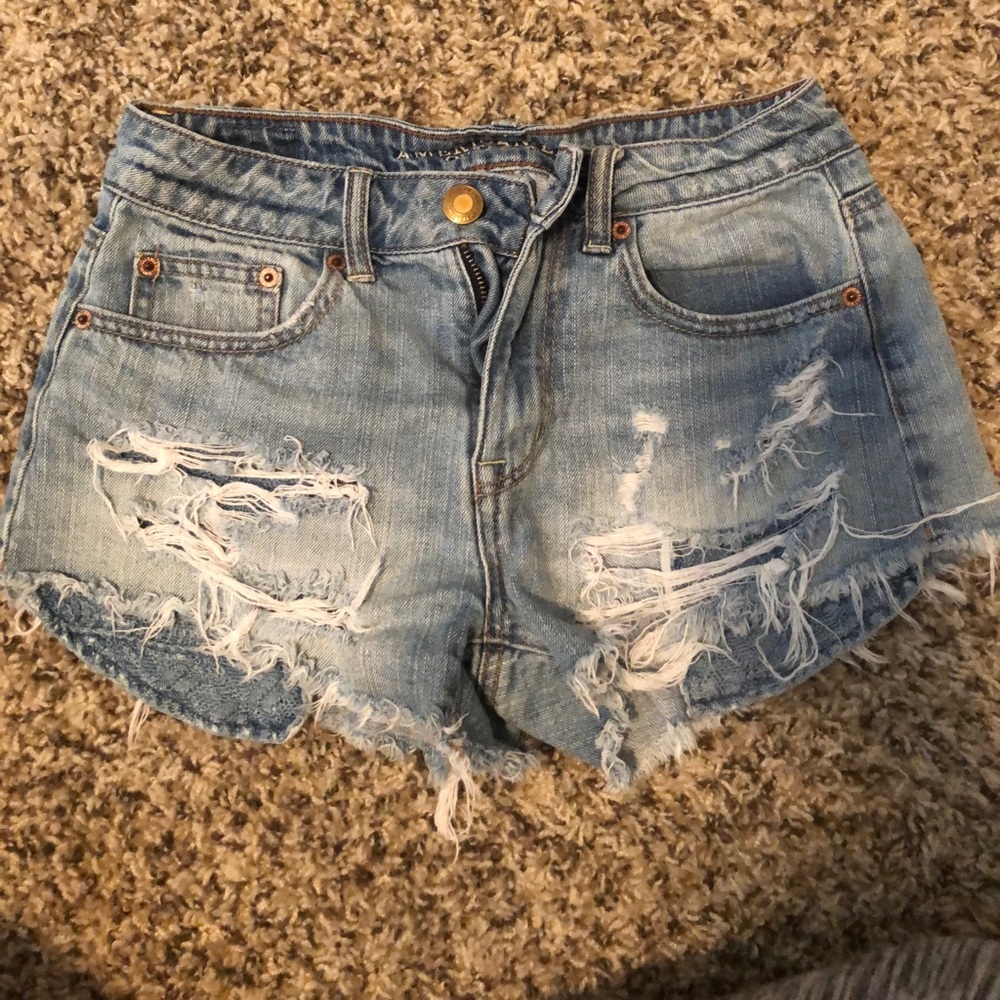American Eagle hi rise festival shorts.